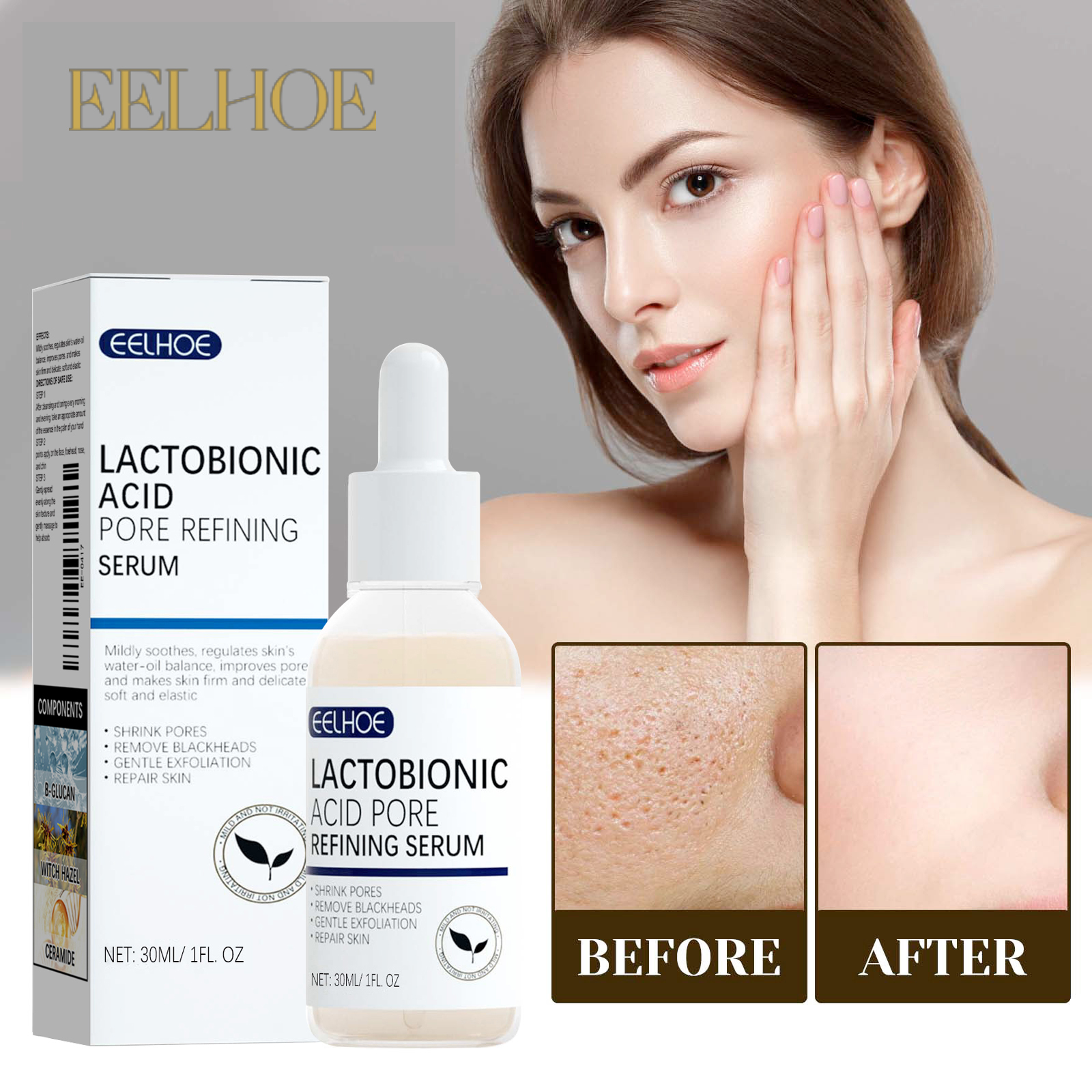 Silk Press Serum - EELHOE Lactobionic Acid Pore Shrink Face