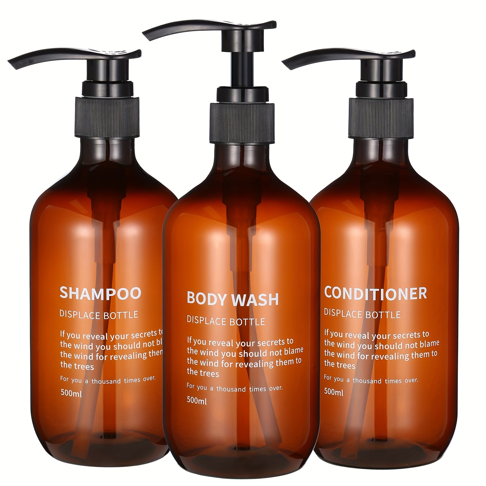 Hair Care Clinic - 3pcs Waterproof Shampoo Conditioner Dispenser Set