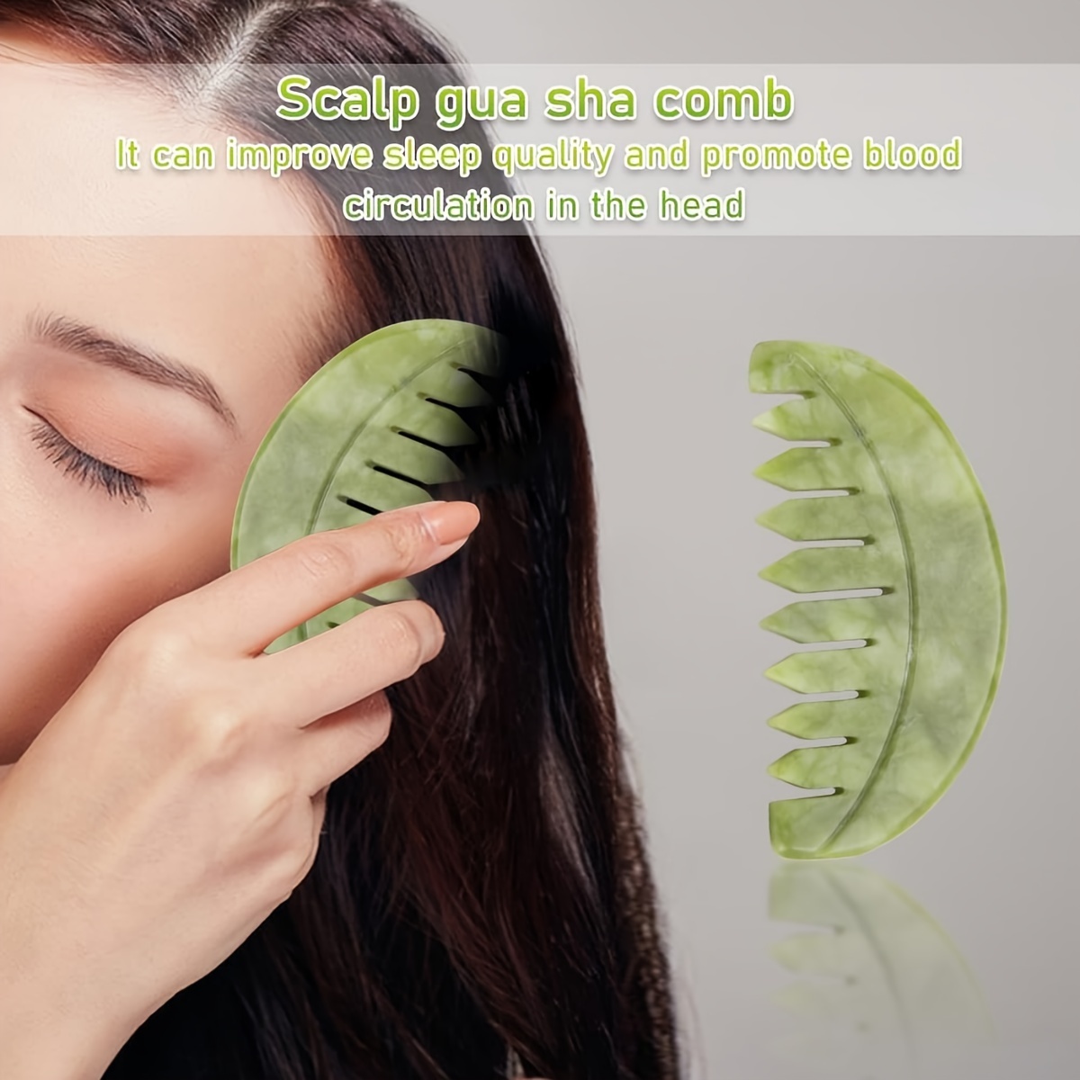 Hair Care Clinic - Jade Head Comb Massager Hair Comb