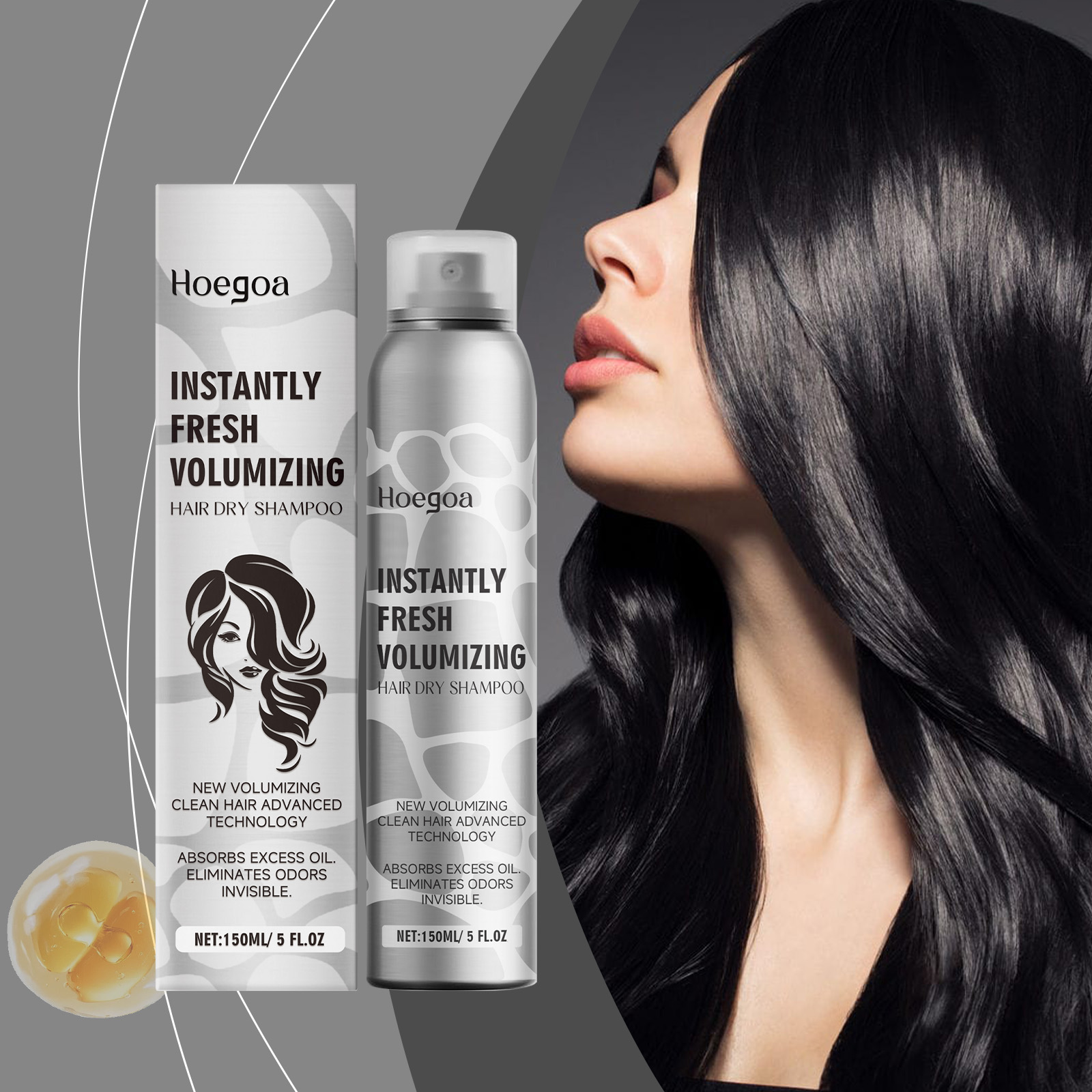 Hair Care Oil - Hair Dry Shampoo Volumizing Refreshing Oil
