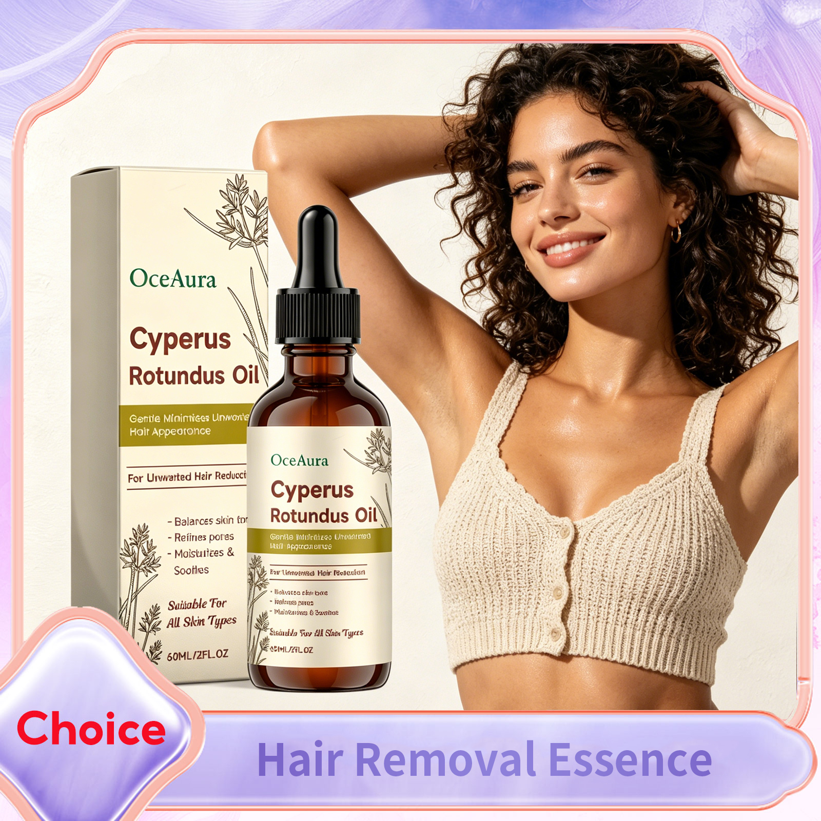 Hair Care Essence Oil - Cyperus Rotundus Hair Removal Oil Smooth