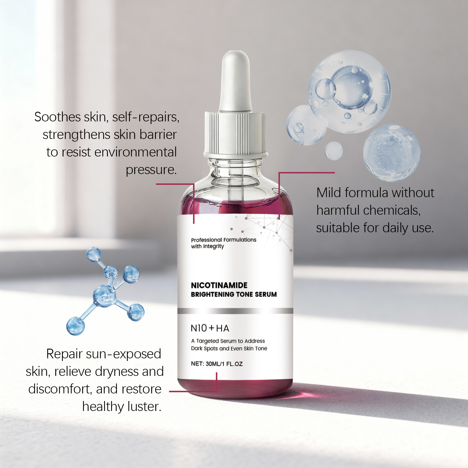 Niacinamide Facial Serum Brigh - Silk Press Serum のレビューと価格