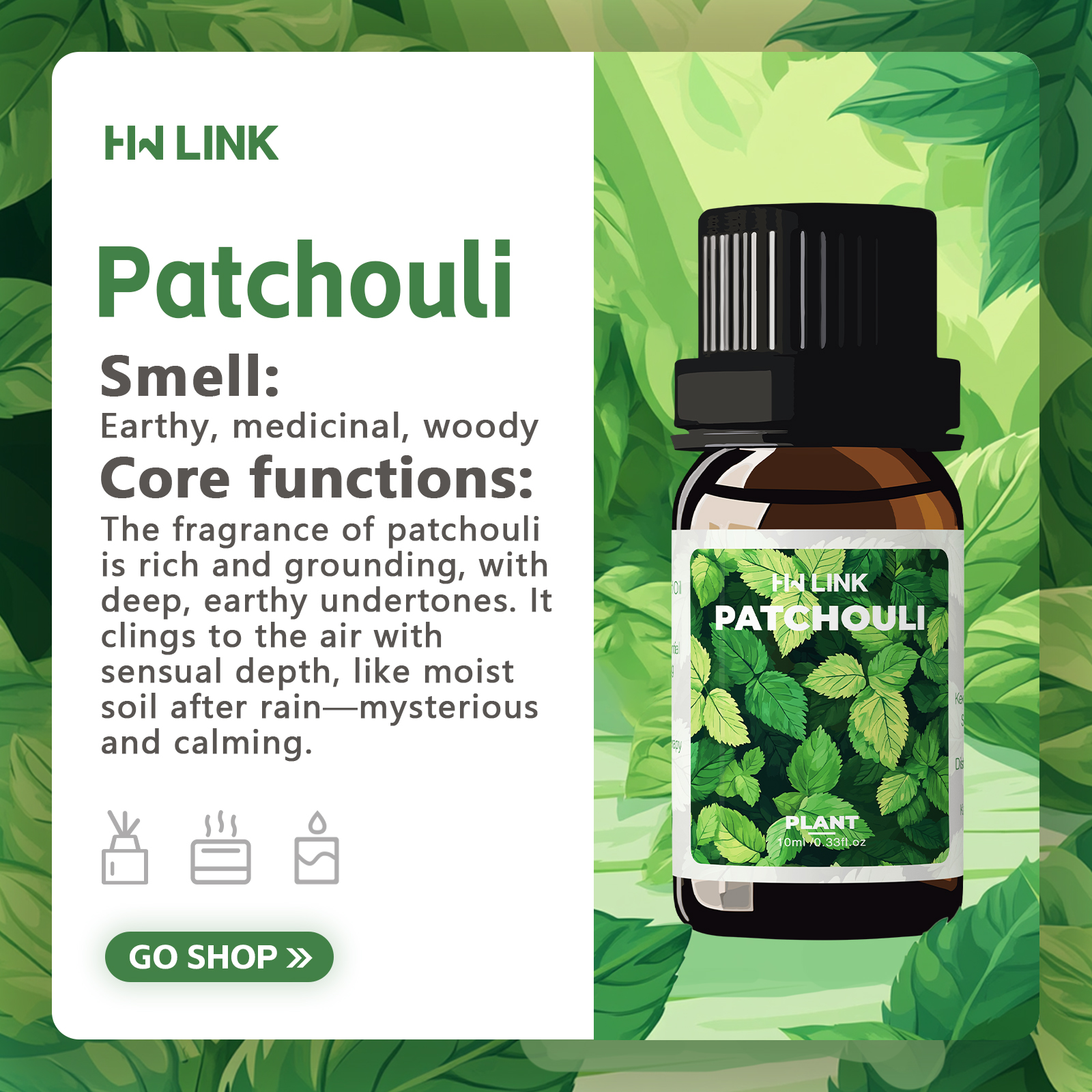 10ml Patchouli Essential Oils  - Hair Care Oil のレビューと価格