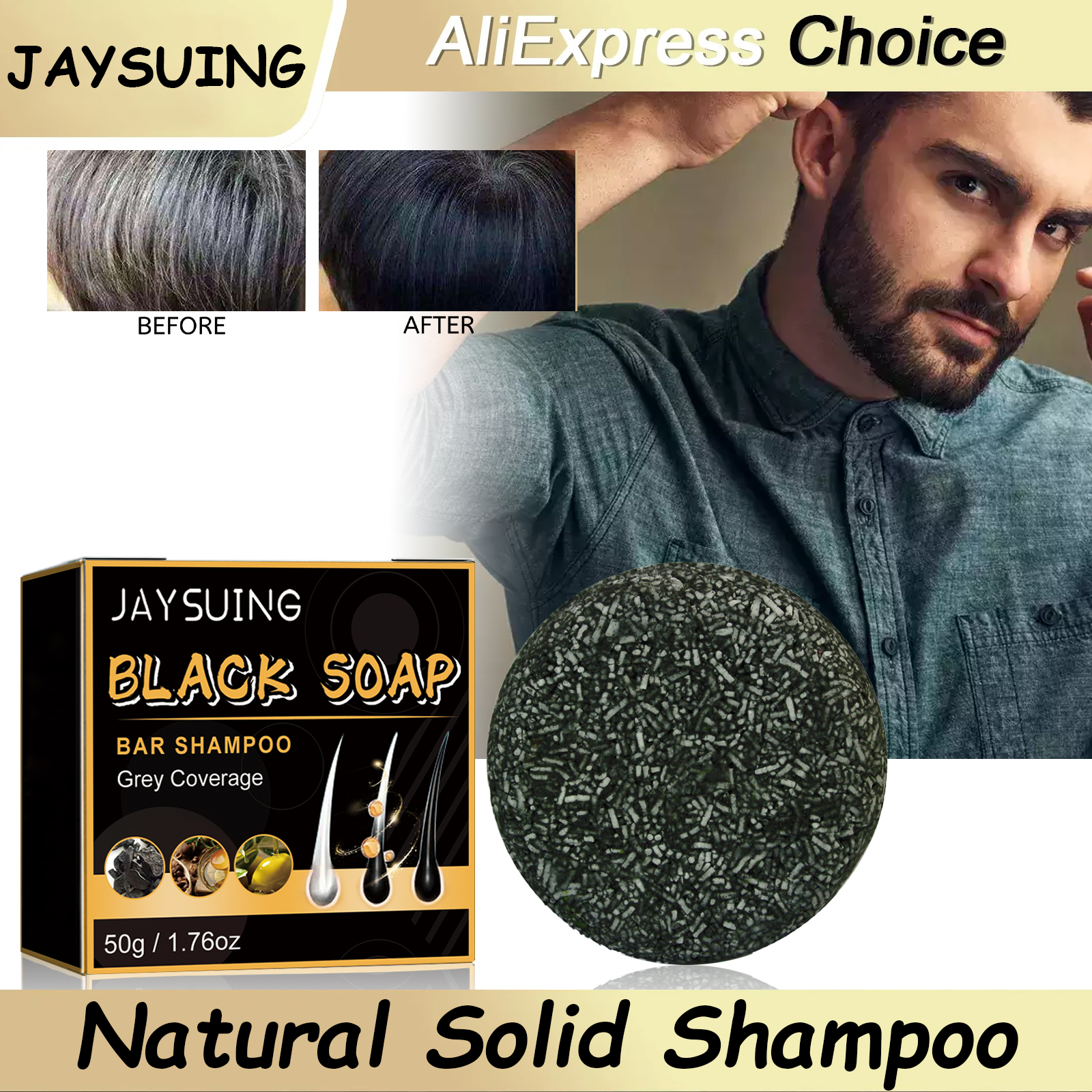 Hair Shampoo Soap Polygonum Mu - Hair Care Dandruff のレビューと価格
