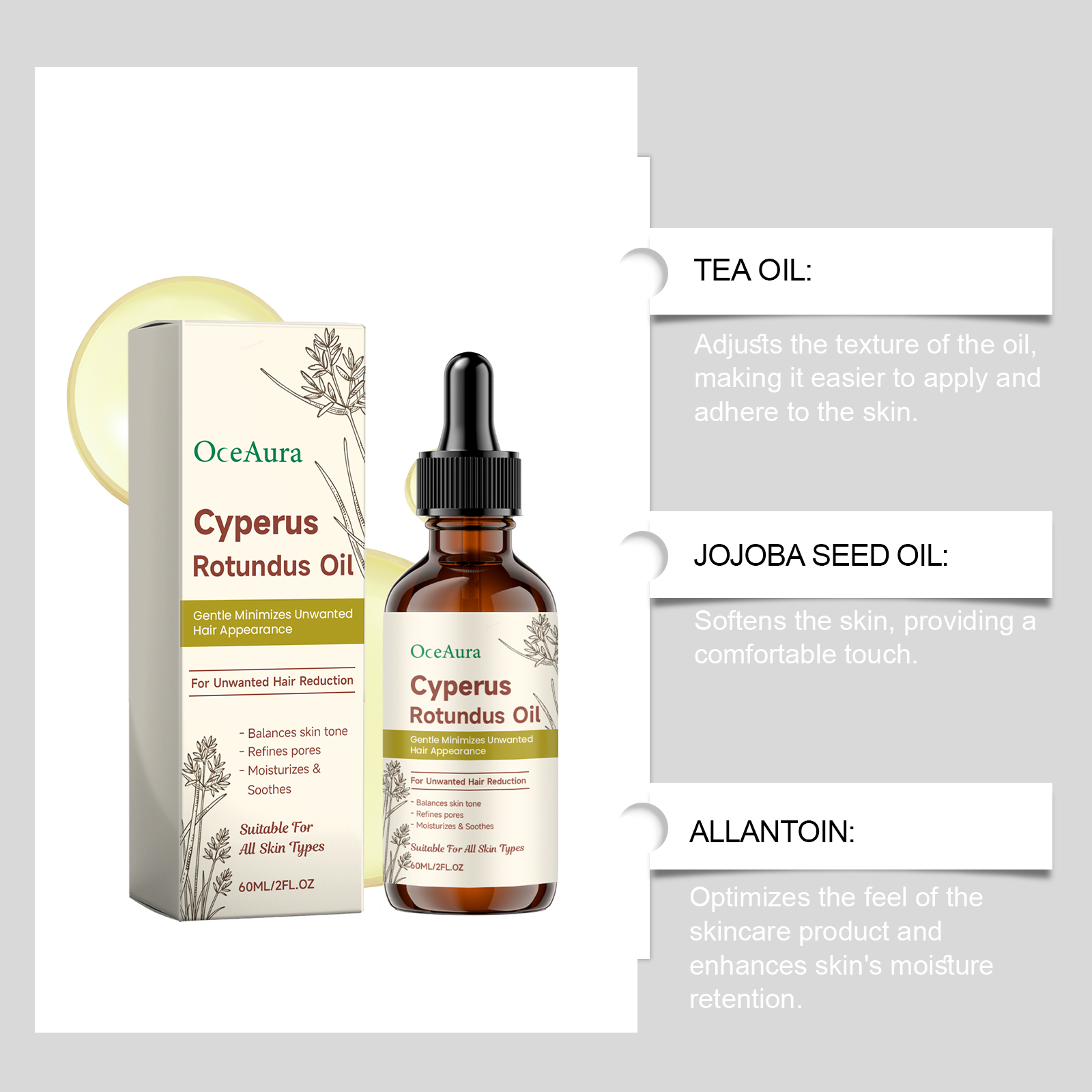 Cyperus Rotundus Hair Removal  - Hair Care Essence Oil のレビューと価格