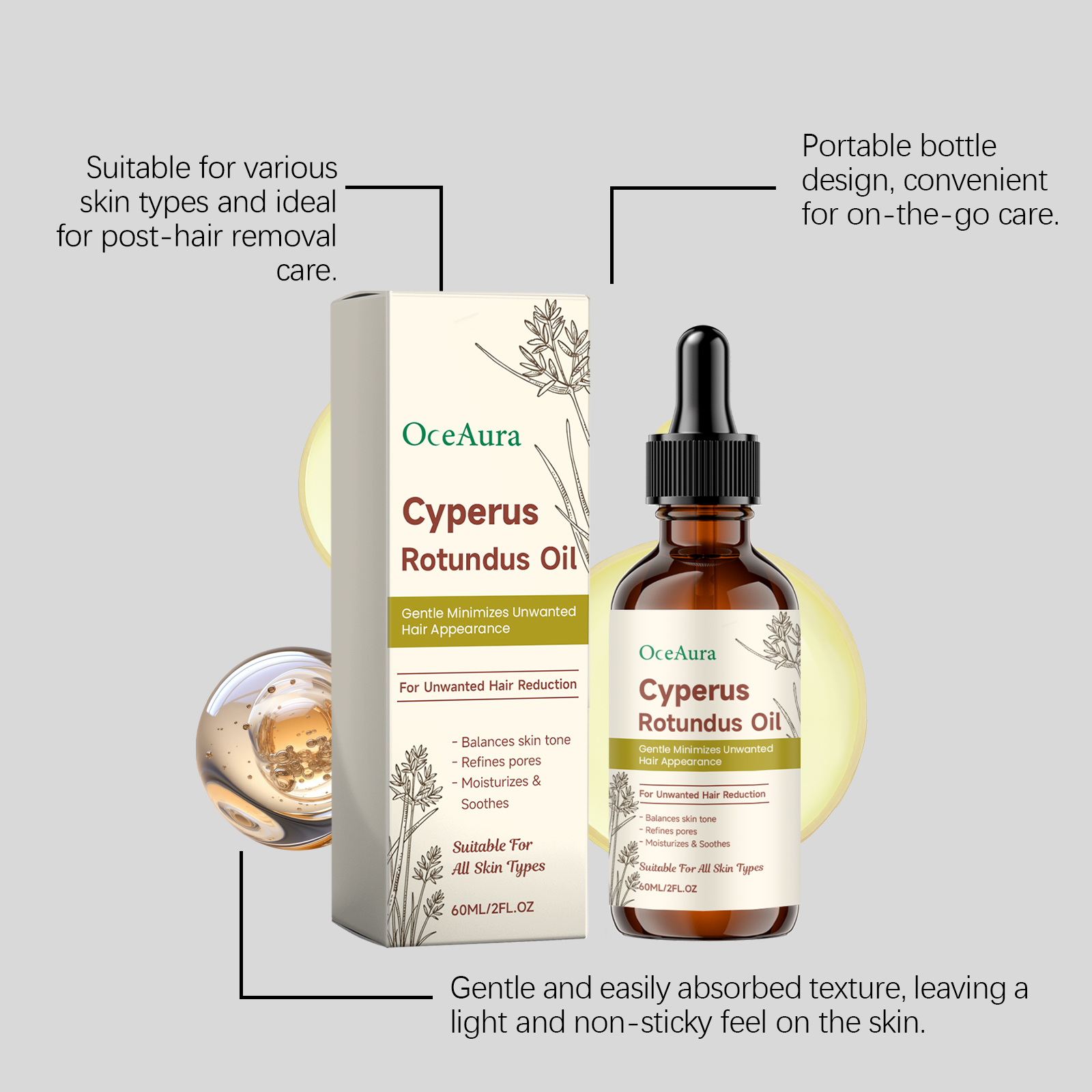 Cyperus Rotundus Hair Removal  - Hair Care Essence Oil のレビューと価格