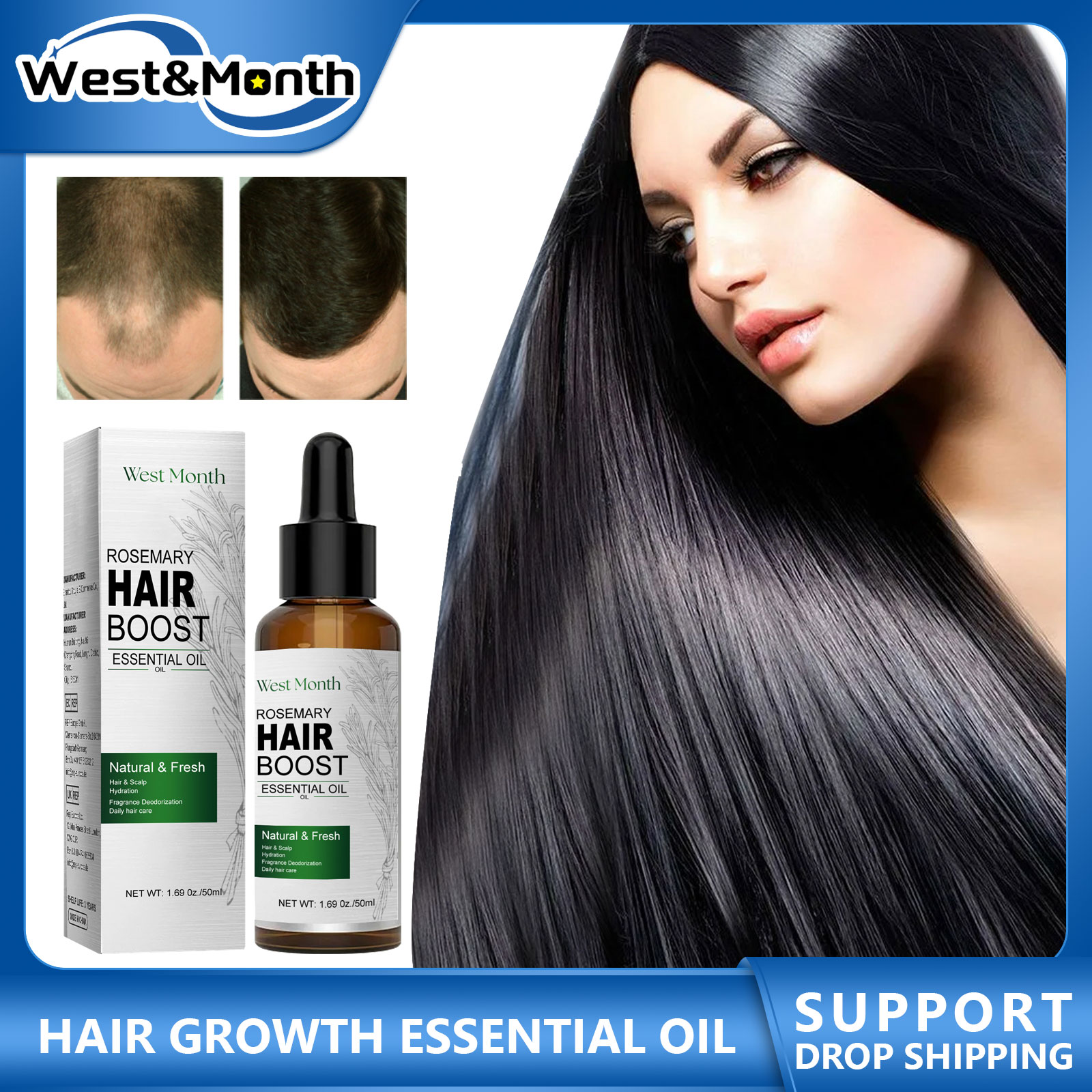 Hair Growth Essential Oil Rose - Rosemary Hair Oil のレビューと価格