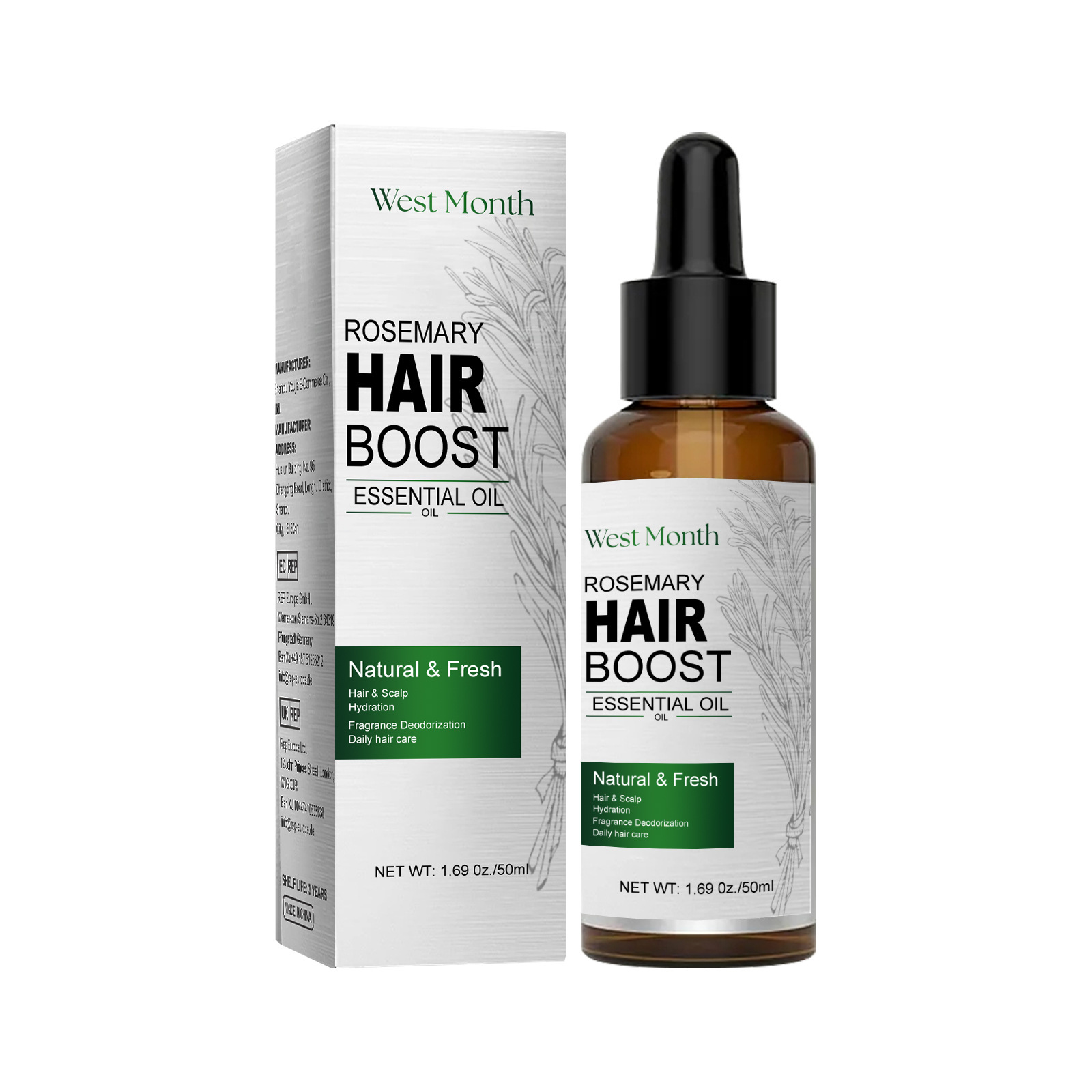 Hair Growth Essential Oil Rose - Rosemary Hair Oil のレビューと価格