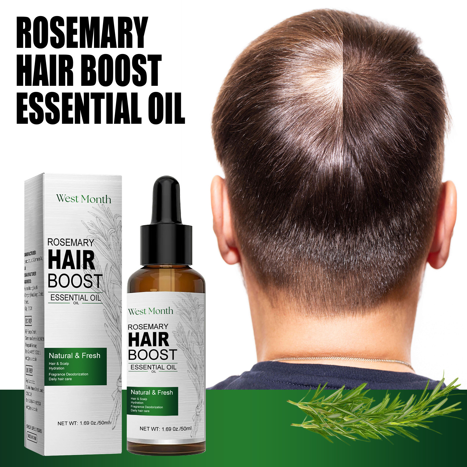 Hair Growth Essential Oil Rose - Rosemary Hair Oil のレビューと価格